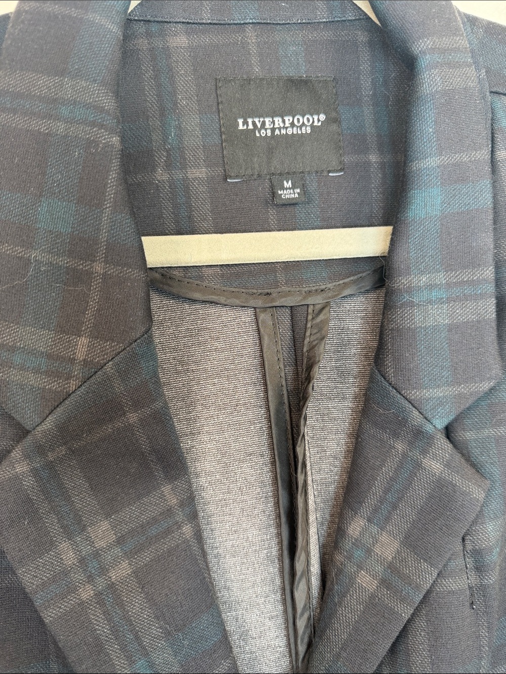 Liverpool Navy Plaid Blazer Jacket - Picture 2 of 6